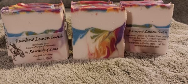 Rainbow Lemon Swirl Soap
