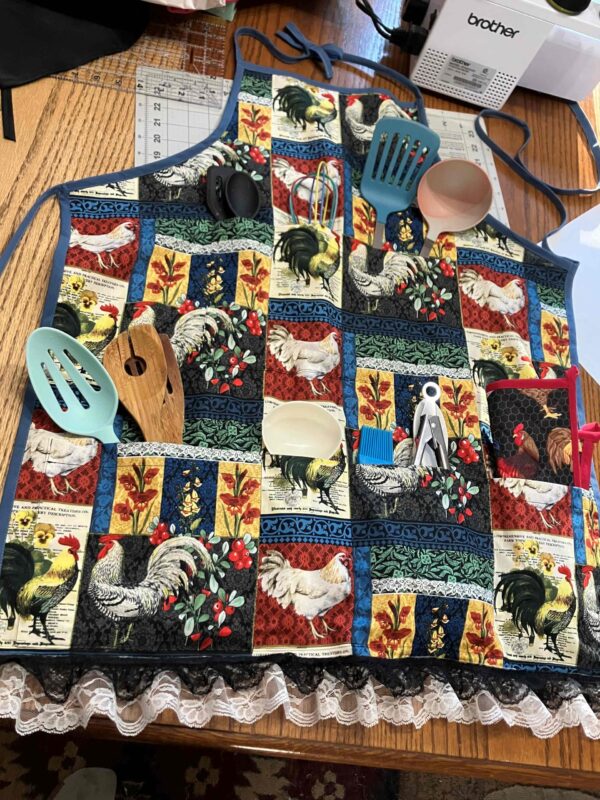 Chickens and Lace Apron