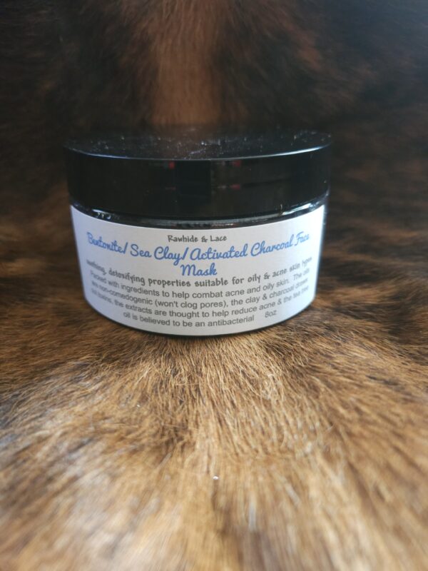 Bentonite/Sea Clay/Activated Charcoal Face Mask – 8oz