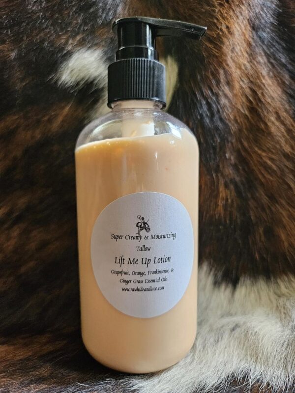 Lift Me Up Lotion: Grapefruit, Orange, Frankincense, & Ginger Grass Essential Oils