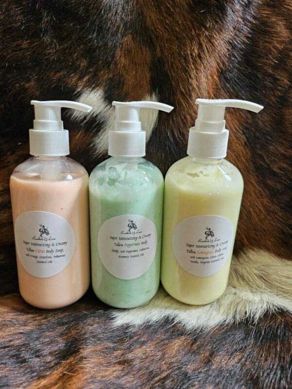 SUPER MOISTURIZING AND CREAMY TALLOW PUMP SOAPS